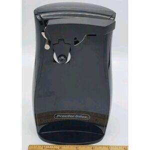 Proctor Silex CA41 Electric Can Opener Tested Works Black 75217F Cord Storage
